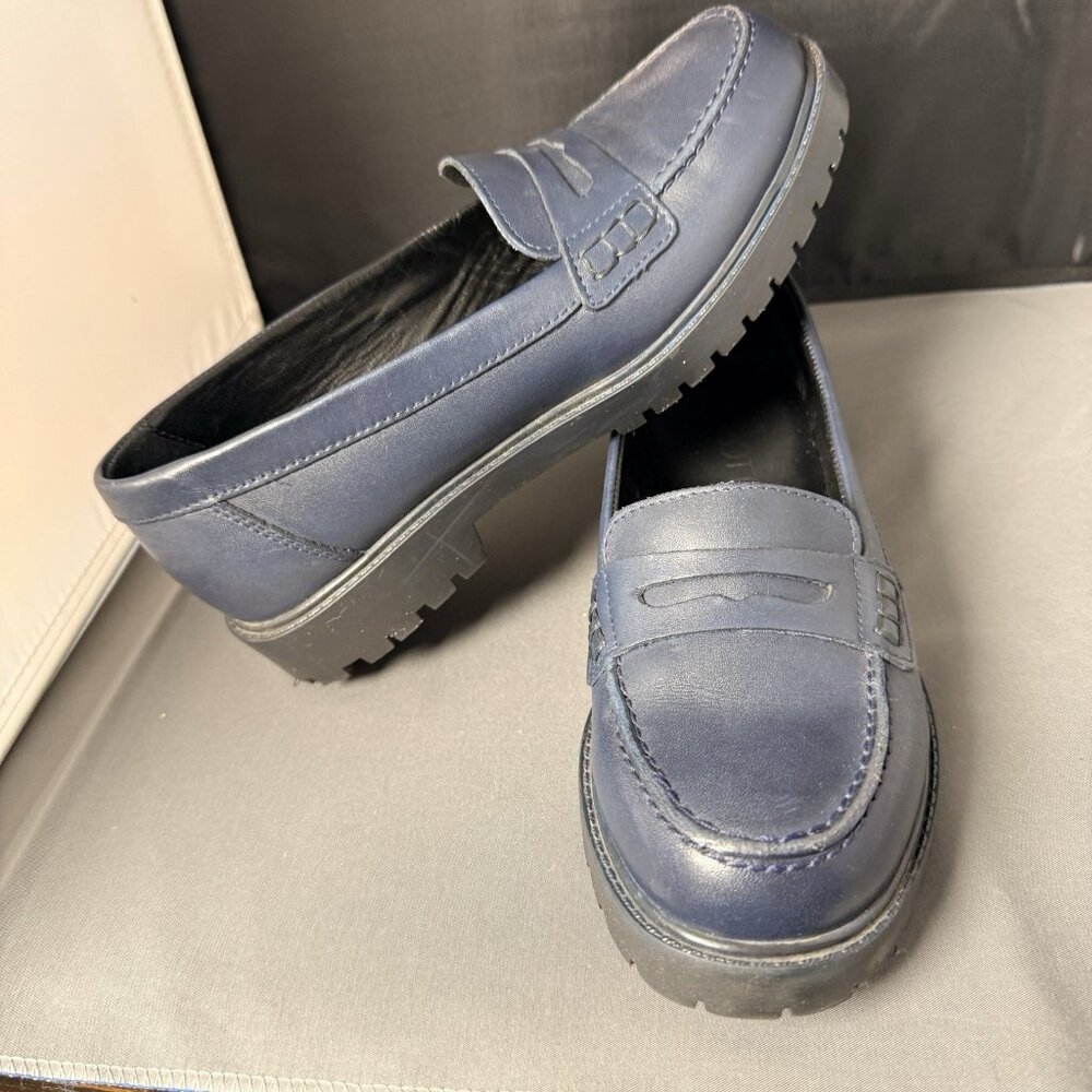 GIROTTI Women's Blue Loafers Made in ITALY 38 EU 7.5 US $235 MSRP - Picture 5 of 5